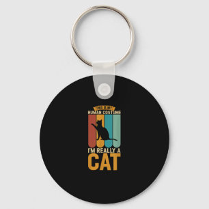 This is my human costume i'm really a cat keychain