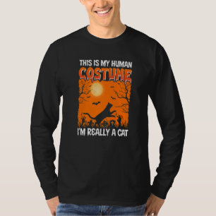 This Is My Human Costume I'm Really A Cat Pumkin H T-Shirt