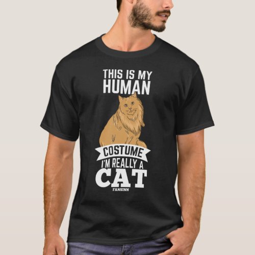 This Is My Human Costume Im Really A Cat T_Shirt