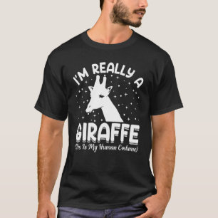 This Is My Human Costume I'm Really A Giraffe Anim T-Shirt