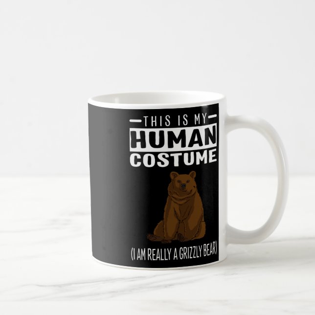 This Is My Human Costume I'm Really A Grizzly Bear Coffee Mug (Right)