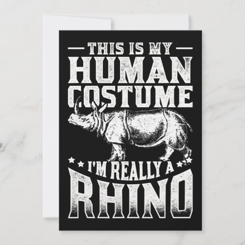 this is my human costume im really a rhino thank you card