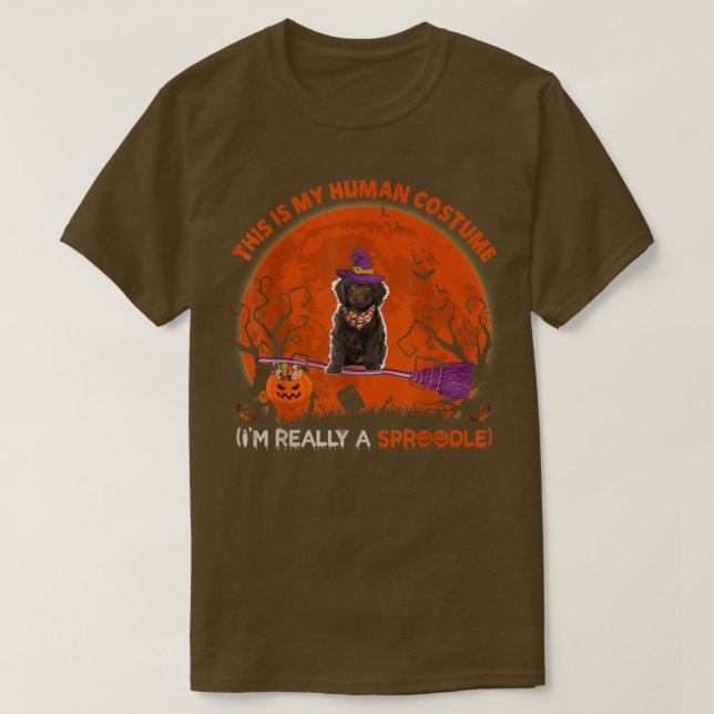 This Is My Human Costume I'm Really A Sproodle Hal T-Shirt (Design Front)