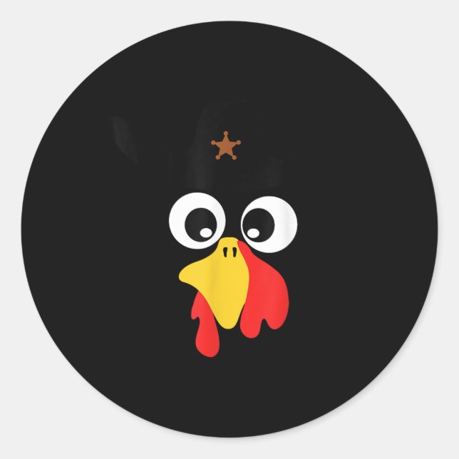 This Is My Human Costume Im Really A Turkey Sherif Classic Round Sticker (Front)