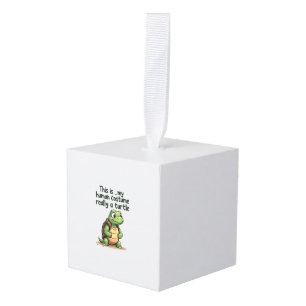 This Is My Human Costume I'm Really A Turtle T-Shi Cube Ornament