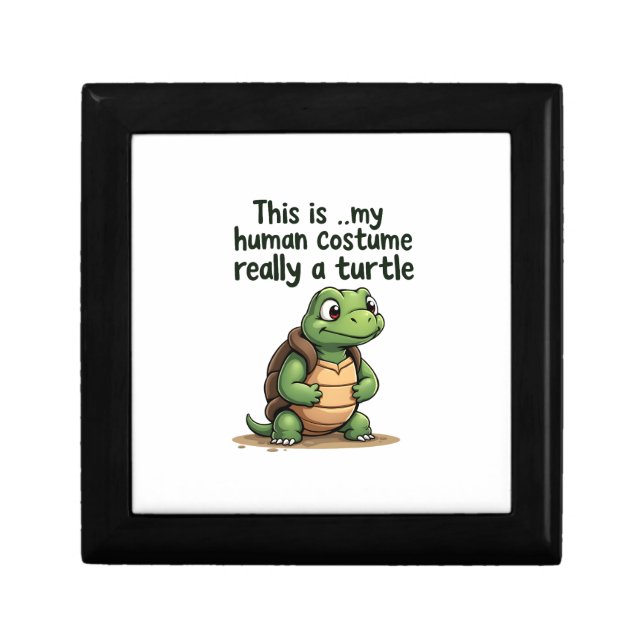 This Is My Human Costume I'm Really A Turtle T-Shi Gift Box (Front)