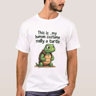 This Is My Human Costume I'm Really A Turtle T-Shi T-Shirt