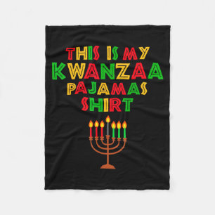 This Is My Kwanzaa Pajamas Seven Principles Candle Fleece Blanket