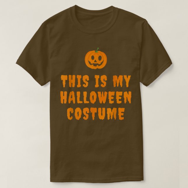 This Is My Lazy Halloween Costume With Jack O Lant T-Shirt (Design Front)