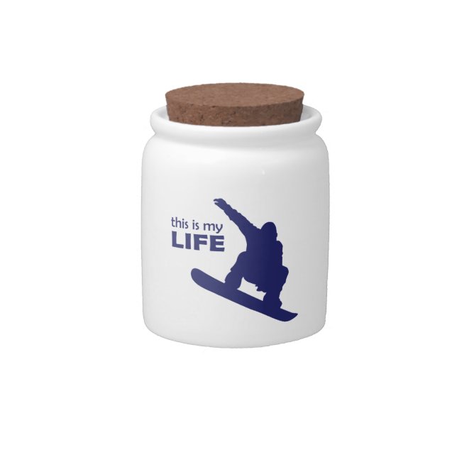 This Is My Life (Snowboarding) Candy Jar (Front)