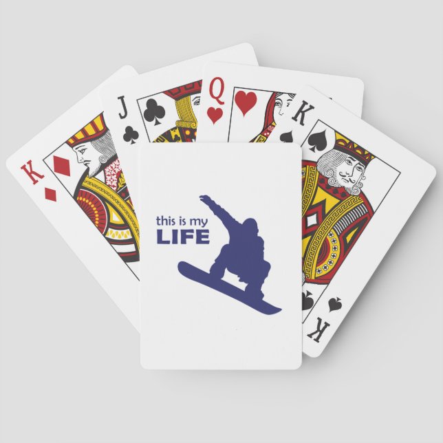 This Is My Life (Snowboarding) Poker Cards (Back)