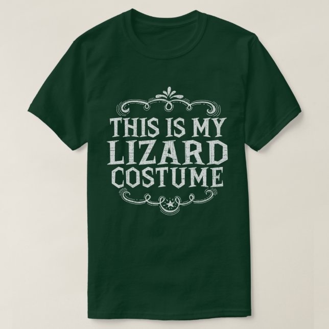 This Is My Lizard Funny Lazy Halloween Costume T-Shirt (Design Front)