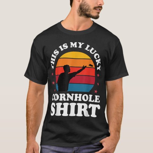 This Is My Lucky Cornhole Funny Cornhole Player T_Shirt
