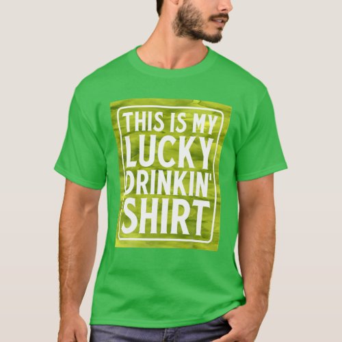 This Is My Lucky Drinkin Green Beer Irish Whiskey T_Shirt