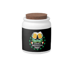 This Is My Lucky Drinking Beer St. Patrick's Day Candy Jar