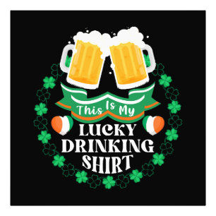 This Is My Lucky Drinking Beer St. Patrick's Day Photo Print