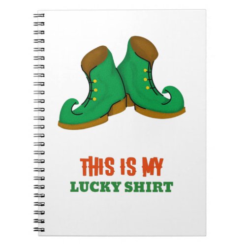 This Is My Lucky Shirt Notebook