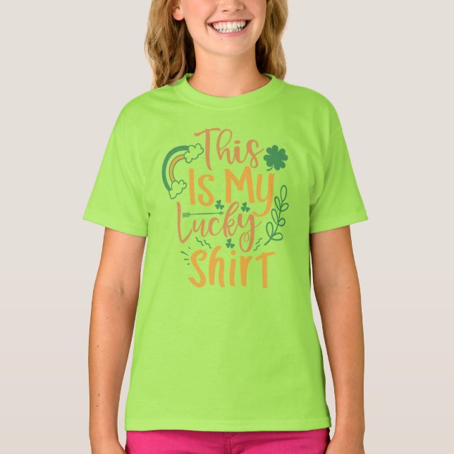 This is My Lucky St Patrick T-Shirt for Kids (Front)