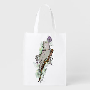 This Is My Magic Wand – Gothic Witch Hand Grocery Bag