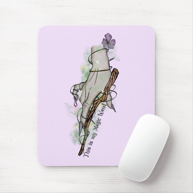 This Is My Magic Wand – Gothic Witch Hand Mouse Pad (With Mouse)