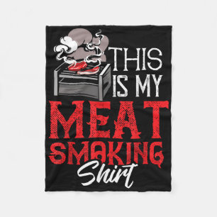 This Is My Meat Smoking Shirt Funny Bbq Grilling Fleece Blanket