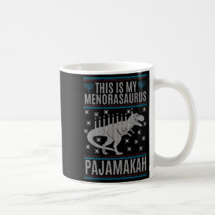 This Is My Menorah-saurus Happy Hanukkah Dinosaur Coffee Mug