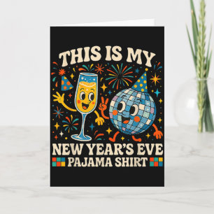 This Is My New Year’s Eve Pajama Funny Retro Gift Card