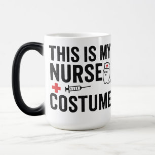 This Is My Nurse Costume Ghost Syringe Funny Quote Color Morph Mug
