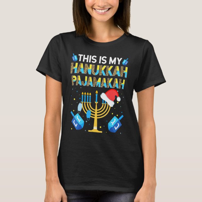 This Is My Pajamakah Hanukkah Pajama T-Shirt (Front)