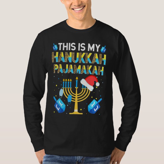 This Is My Pajamakah Hanukkah Pajama T-Shirt (Front)