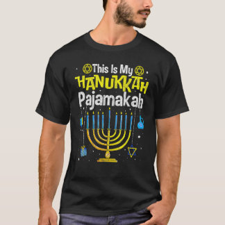 This Is My Pajamakah Menorah Hanukkah Pajamas Cha T-Shirt