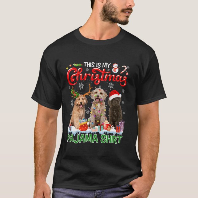 This Is My Pajamas Labradoodle Dogs Lover Christma T-Shirt (Front)