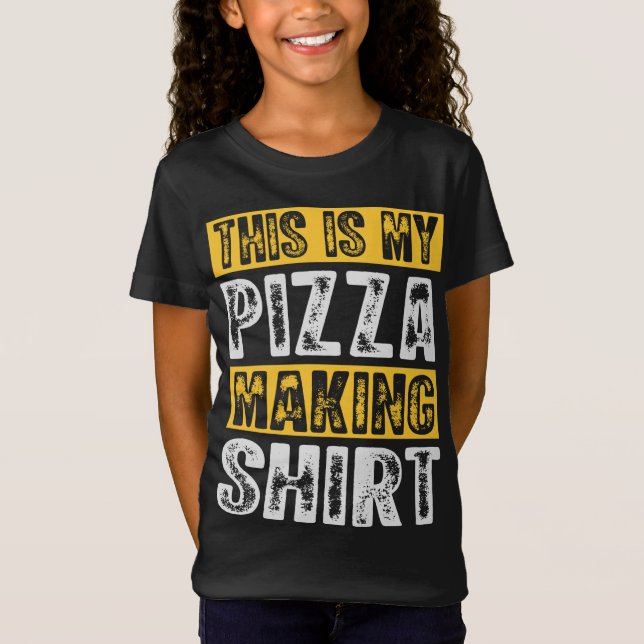 This Is My Pizza Making Pizzaholic Italian Pizza L T-Shirt (Front)