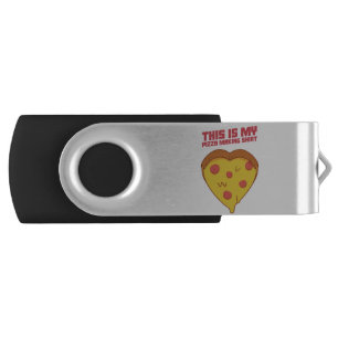 This Is My Pizza Making Shirt Heart Flash Drive