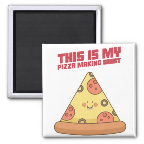 This Is My Pizza Making Shirt Heart Magnet