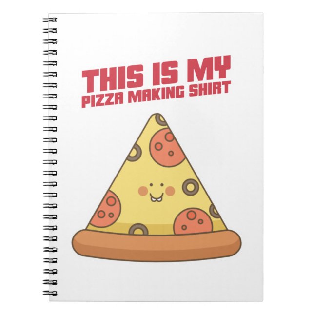 This Is My Pizza Making Shirt Heart Notebook (Front)