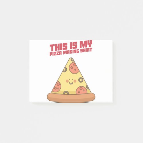 This Is My Pizza Making Shirt Heart Post_it Notes