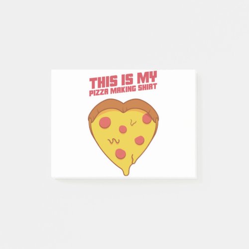 This Is My Pizza Making Shirt Heart Post_it Notes