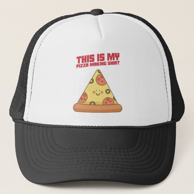 This Is My Pizza Making Shirt Heart Trucker Hat (Front)