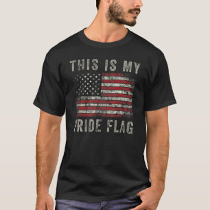 This Is My Pride Camo Flag USA American 4th of Jul T-Shirt