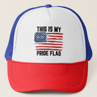 This Is My Pride Flag, American Flag Hat