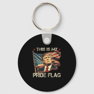 This Is My Pride Flag American Flag Patriotic Keychain