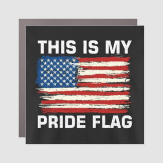 This Is My Pride Flag Car Magnet American Flag