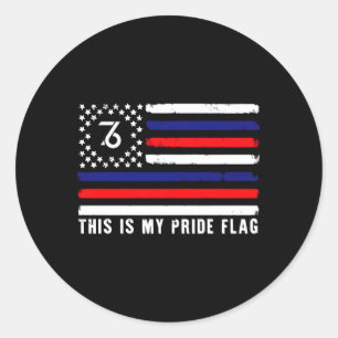 This Is My Pride Flag Usa American 1776 4Th Of Jul Classic Round Sticker