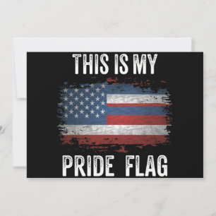 This Is My Pride Flag USA American 4th of July Invitation