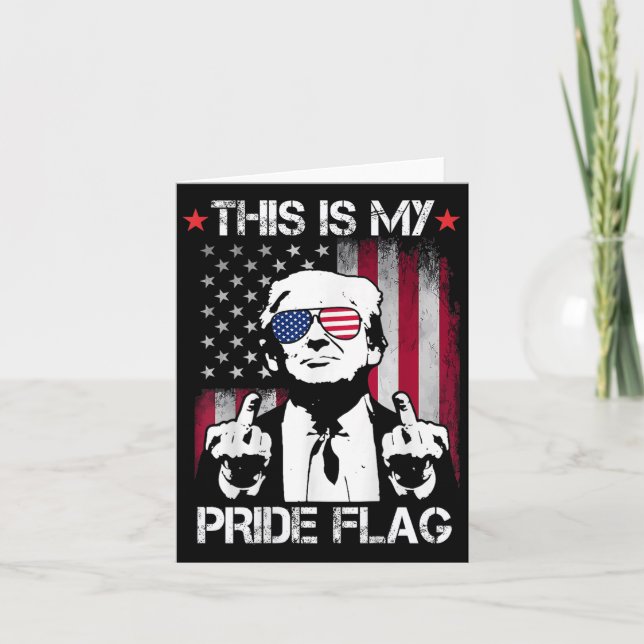 This Is My Pride Flag Usa American 4th Of July On  Card (Front)