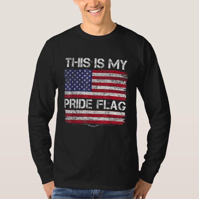 This Is My Pride Flag USA American 4th Of July Pat T-Shirt (Front)