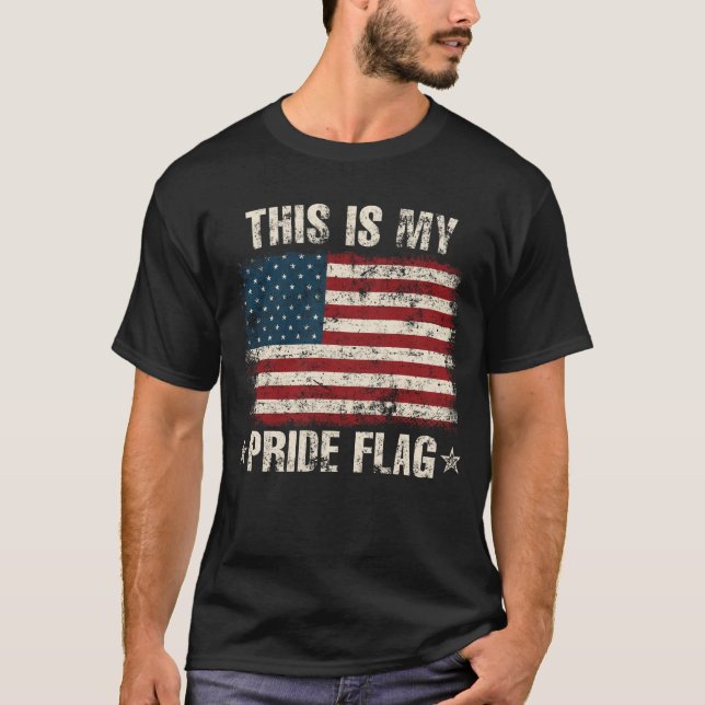 This Is My Pride Flag USA American 4th of July  T-Shirt (Front)
