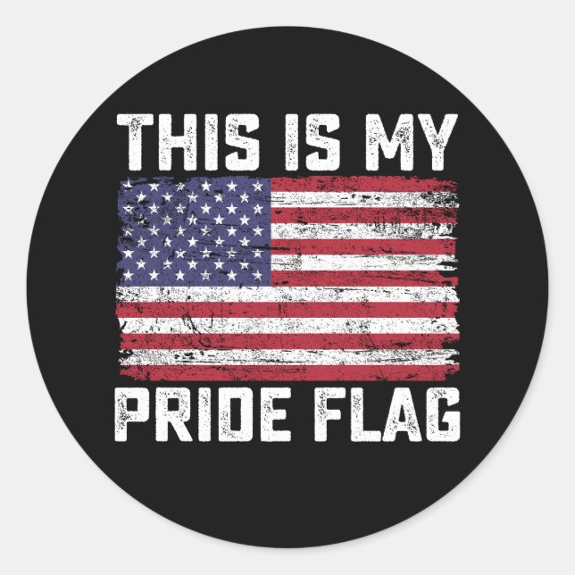 This Is My Pride Flag USA Classic Round Sticker (Front)