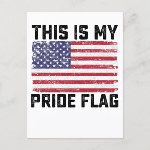 This Is My Pride Flag USA Invitation Postcard